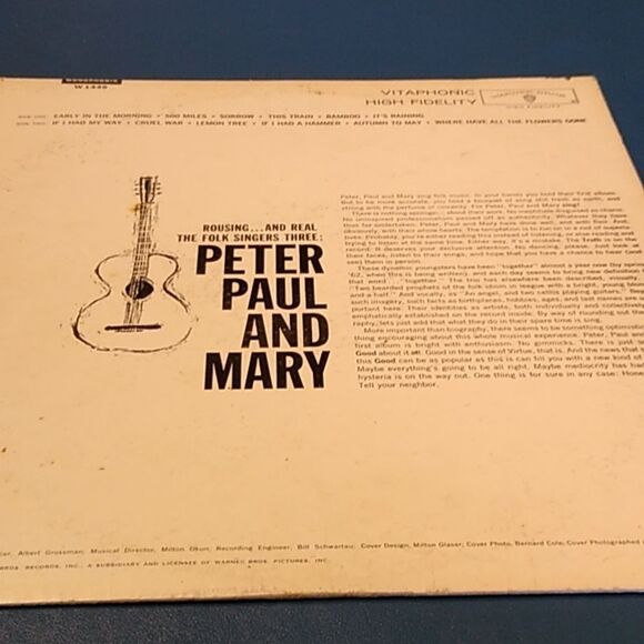 Peter, Paul and Mary Vinyl Record - Picture 2 of 8